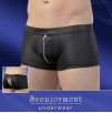 BOXER IN TESSUTO NERO CON ZIP FRONTALE ED APERTURA POSTERIORE