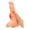 FALLO REALISTICO BLACK WHITE CARNE - 23 CM FALLO REALISTICO BLACK WHITE CARNE - 23 CM