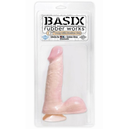 FALLO REALISTICO CON TESTICOLI E BASE VENTOSA BASIX - 15 CM