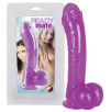 FALLO ANALE REALISTICO CON VENTOSA E TESTICOLI JOLLY BUTTCOCK LILLA - 19 CM
