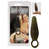 MINI CUNEO ANALE CON ANELLO ANAL FINGER NERO - 5 CM