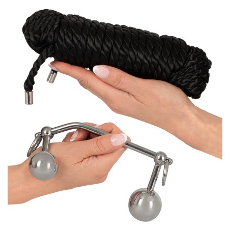 BONDAGE PLUGS CON CORDA - 10 METRI - COLORE NERO