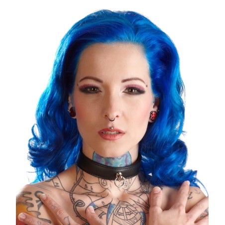 COLLARE IN PELLE TRAPUNTATO BAD KITTY COLLAR NERO