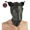 MASCHERA DOBERMANN IN PELLE NERA - TAGLIA UNICA