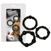 SET 3 ANELLI FALLICI STIMOLANTI GET HARD NERO