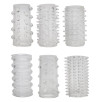 SET 6 GUAINE FALLICHE CON RILIEVI STIMOLANTI DIFFERENTI