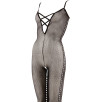 CATSUIT IN MICRORETE CON FIANCHI LAVORATI CATSUIT IN MICRORETE CON FIANCHI LAVORATI