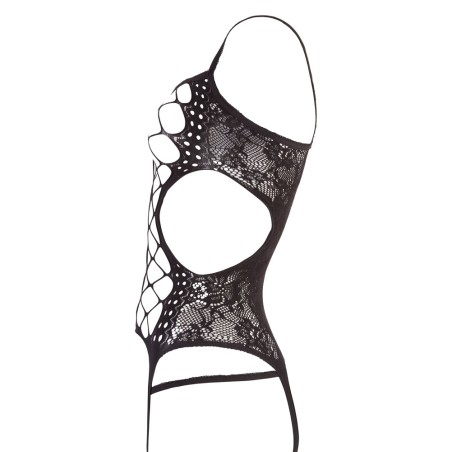TUTA A RETE S M L NERO CATSUIT SEXY DONNA INTIMO LINGERIE BODYSTOCKING EROTICO