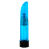 VIBRATORE CLASSICO TRASPARENTE CRYSTAL CLEAR LADYFINGER BLU - 11.5 CM
