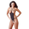 BODY NERO CON DECORAZIONI DI STRASS E APERTURA SULLINGUINE - TAGLIA UNICA BODY NERO CON DECORAZIONI DI STRASS E APERTURA SULLINGUINE - TAGLIA UNICA