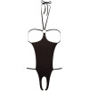 BODY NERO CON DECORAZIONI DI STRASS E APERTURA SULLINGUINE - TAGLIA UNICA BODY NERO CON DECORAZIONI DI STRASS E APERTURA SULLINGUINE - TAGLIA UNICA