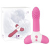 VIBRATORE RICARICABILE CON RILIEVI TRIOLE ROSA