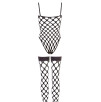 BODY IN RETE A MAGLIA LARGA CON CALZE COORDINATE - TAGLIA UNICA