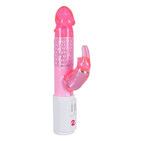 VIBRATORE CON STIMOLATORE CLITORIDE SPARKLING CLEAR RABBIT
