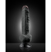 VIBRATORE REALISTICO REAL FEEL DELUXE 7 NERO - 27.5 CM