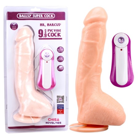 VIBRATORE REALISTICO CON VENTOSA MR MARCUS CARNE - 25 CM