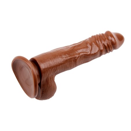 VIBRATORE REALISTICO  CON VENTOSA JAMES  DEAN BROWN - 20 CM