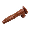VIBRATORE REALISTICO  CON VENTOSA JAMES  DEAN BROWN - 20 CM