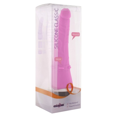 VIBRATORE REALISTICO CURVO CLASSIC SMOOTH ROSA - 21 CM