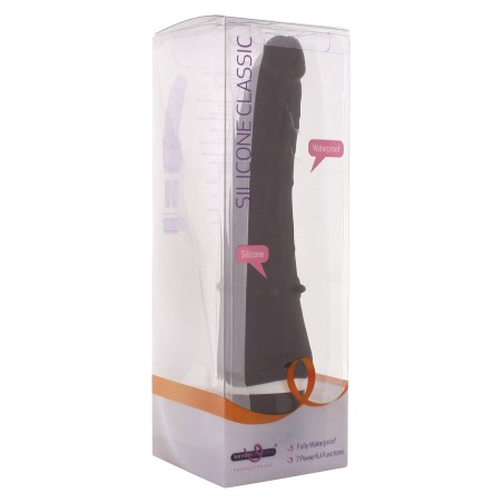 VIBRATORE REALISTICO CURVO CLASSIC SMOOTH NERO - 21 CM