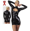 MINI ABITO IN LATEX NERO PEEPHOLE