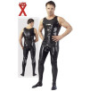TUTA SMANICATA IN LATEX NERO CON GUAINA FALLICA