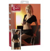 COORDINATO NERO TOP CON STRASS E MINIGONNA