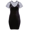 TUBINO SEXY - COLORE NERO - COTTELLI CURVES TUBINO SEXY - COLORE NERO - COTTELLI CURVES