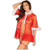 CHEMISE NATALIZIA OBSESSIVE SANTASIA PEIGNOIR ROSSO - TAGLIA UNICA CHEMISE NATALIZIA OBSESSIVE SANTASIA PEIGNOIR ROSSO - TAGLIA UNICA