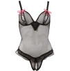 BODY TRASPARENTE RETRO CON VOLANT E FIOCCHETTI