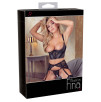 COMPLETO INTIMO ALBERTA FINA 3 pz PIZZO E VELLUTO - COLORE NERO COMPLETO INTIMO ALBERTA FINA 3 pz PIZZO E VELLUTO - COLORE NERO