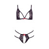 COMPLETO INTIMO 4 pz BARELY BARE TIE ME UP - COLORE NERO - TAGLIA UNICA COMPLETO INTIMO 4 pz BARELY BARE TIE ME UP - COLORE NERO - TAGLIA UNICA