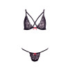 COMPLETO 2 PZ BARELY BARE X STRAP BRALETTE - COLORE NERO - TAGLIA UNICA COMPLETO 2 PZ BARELY BARE X STRAP BRALETTE - COLORE NERO - TAGLIA UNICA