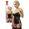 CORSETTO GUEPIERE IN LATEX NERO LUCIDO