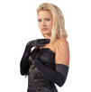 GUANTI LUNGHI IN RASO NERO - TAGLIA UNICA GUANTI LUNGHI IN RASO NERO - TAGLIA UNICA