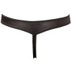 TANGA NERO IN RASO E TULLE CON APERTURA TANGA NERO IN RASO E TULLE CON APERTURA