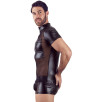 T-SHIRT UOMO STRETCHY DESIGN NET NEK COLORE NERO T-SHIRT UOMO STRETCHY DESIGN NET NEK COLORE NERO