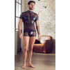 T-SHIRT UOMO STRETCHY DESIGN NET NEK COLORE NERO T-SHIRT UOMO STRETCHY DESIGN NET NEK COLORE NERO