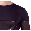 T-SHIRT UOMO STRETCHY MANICHE LUNGHE NEK COLORE NERO T-SHIRT UOMO STRETCHY MANICHE LUNGHE NEK COLORE NERO