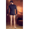 T-SHIRT UOMO STRETCHY MANICHE LUNGHE NEK COLORE NERO T-SHIRT UOMO STRETCHY MANICHE LUNGHE NEK COLORE NERO