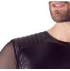 T-SHIRT UOMO STRETCHY BIKER STYLE NEK COLORE NERO T-SHIRT UOMO STRETCHY BIKER STYLE NEK COLORE NERO