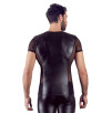 T-SHIRT UOMO STRETCHY BIKER STYLE NEK COLORE NERO T-SHIRT UOMO STRETCHY BIKER STYLE NEK COLORE NERO