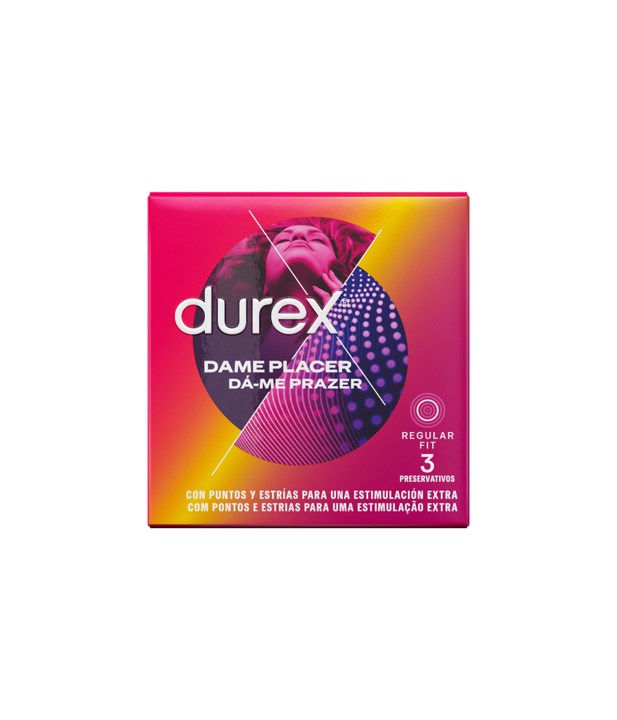 PROFILATTICI STIMOLANTI DUREX DAME PLACER DOTTED - 3 PEZZI
