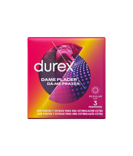 PROFILATTICI STIMOLANTI DUREX "DAME PLACER" DOTTED - 3 PEZZI