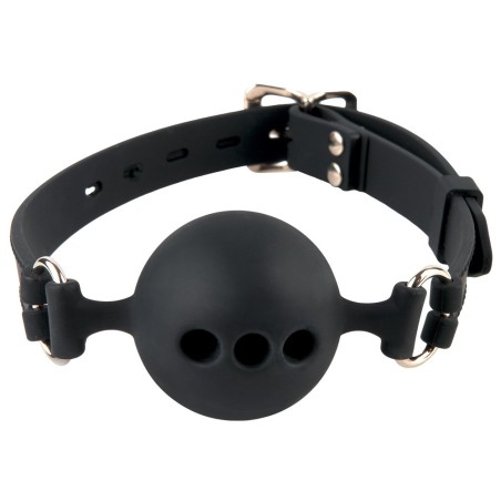 MORSO BALL GAG TRASPIRANTE FETISH FANTASY EXTREME COLORE NERO - DIMENSIONI PICCOLE