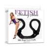 MANETTE IN COTONE FETISH FANTASY SILK ROPE NERO MANETTE IN COTONE FETISH FANTASY SILK ROPE NERO