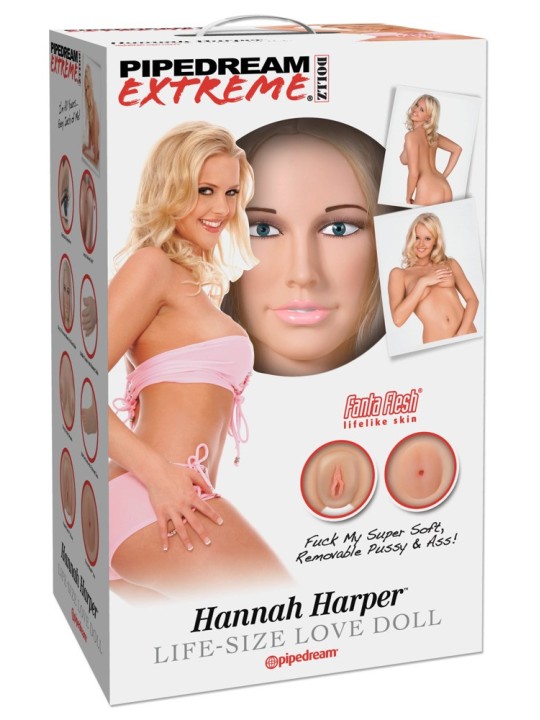 BAMBOLA GONFIABILE REALISTICA PIPEDREAM HANNAH HARPER - LIFE SIZE - 3D BAMBOLA GONFIABILE REALISTICA PIPEDREAM HANNAH HARPER - LIFE SIZE - 3D