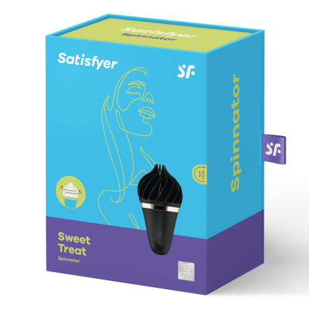 STIMOLATORE CLITORIDE - SATISFYER SWEET TREAT SPINNATOR - BLACK