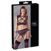 SET FETISH NERO CON TOP IN PIZZO MANETTE E POLSINI - COTTELLI BONDAGE SET FETISH NERO CON TOP IN PIZZO MANETTE E POLSINI - COTTELLI BONDAGE