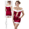 MINI ABITO IN VELLUTO ROSSO CON SCOLLATURA A CUORE XMAS